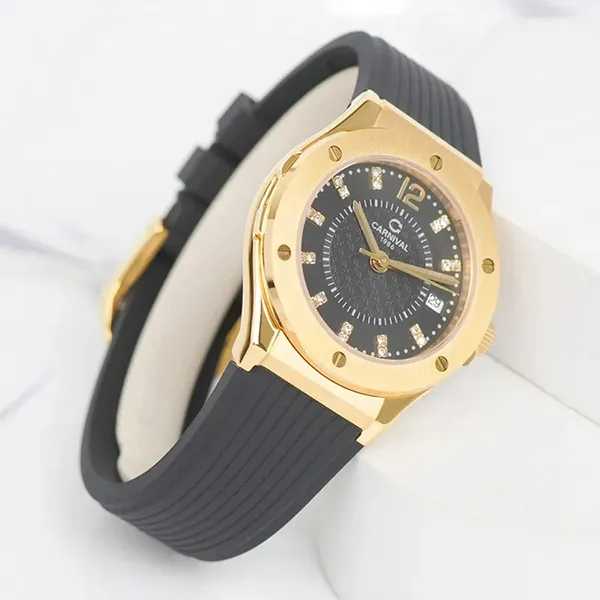 Đồng Hồ Nữ Carnival Quartz 8173L-VV-DCS-D (8173L) Màu Đen Vàng