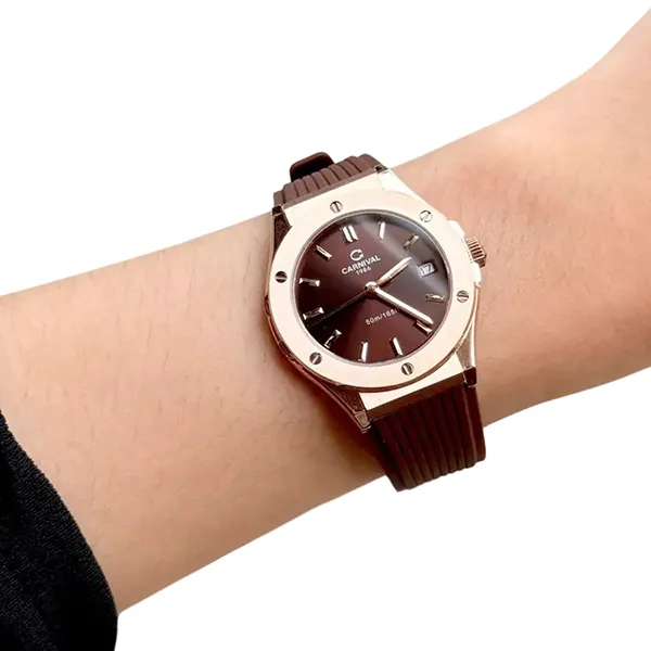 Đồng Hồ Nữ Carnival Quartz Watch 8168L-VH-DCS-N Màu Nâu - Đồng hồ - Vua Hàng Hiệu