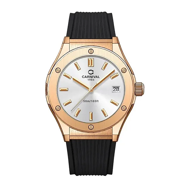 Đồng Hồ Nữ Carnival Quartz Watch 8168L-VH-DCS-T Màu Đen/Trắng