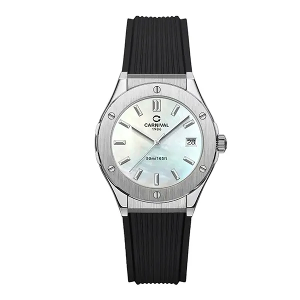 Đồng Hồ Nữ Carnival Quartz Watch 8168L-VT-DCS-T Màu Đen/Trắng