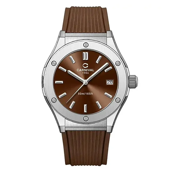 Đồng Hồ Nữ Carnival Quartz Watch 8168L-VT-DCS-N Màu Nâu/Bạc - Đồng hồ - Vua Hàng Hiệu