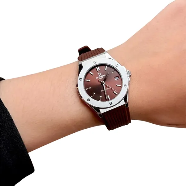 Đồng Hồ Nữ Carnival Quartz Watch 8168L-VT-DCS-N Màu Nâu/Bạc - Đồng hồ - Vua Hàng Hiệu