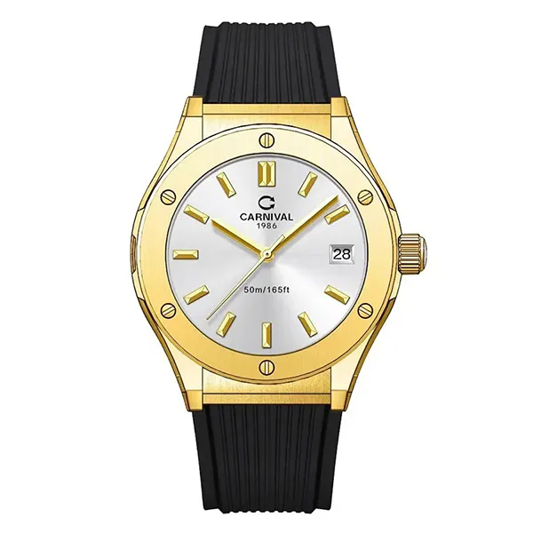 Đồng Hồ Nữ Carnival Quartz Watch 8168L-VV-DCS-T Viền Gold Màu Đen/Trắng - Đồng hồ - Vua Hàng Hiệu