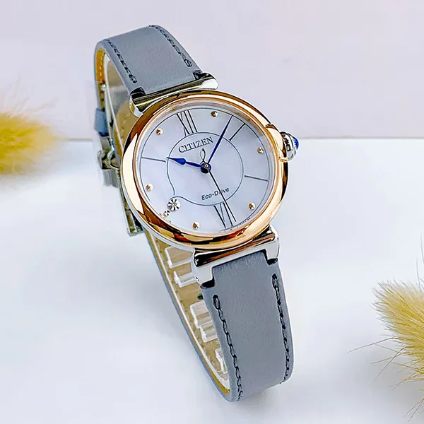 Đồng Hồ Nữ Citizen Eco-Drive EM1074-15D Màu Xám Vàng Hồng