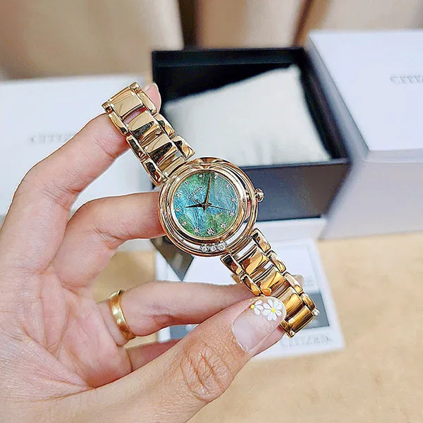 Đồng Hồ Nữ Citizen Eco-Drive EM1113-82Y ( EM111382Y ) Màu Xanh Vàng
