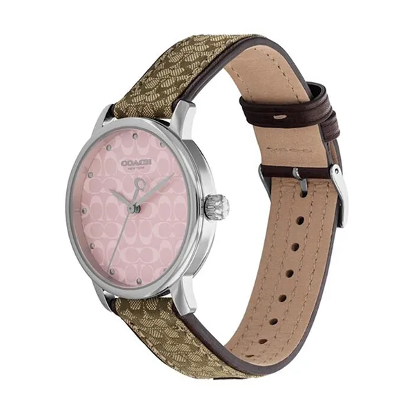 Đồng Hồ Nữ Coach Grand Women's Watch 36mm 14503873 Màu Hồng Nâu (Tặng Kèm Vòng Đeo Tay)