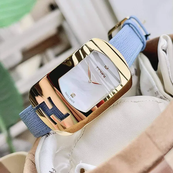 Đồng Hồ Nữ Fendi Chameleon F300434532 Màu Xanh Vàng