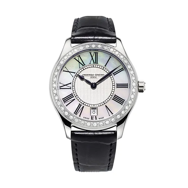 Đồng Hồ Nữ Frederique Constant Classics Quartz Ladies FC-220MPW3BD26 Màu Đen Trắng