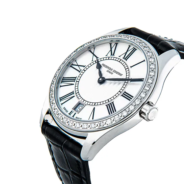 Đồng Hồ Nữ Frederique Constant Classics Quartz Ladies FC-220MPW3BD26 Màu Đen Trắng