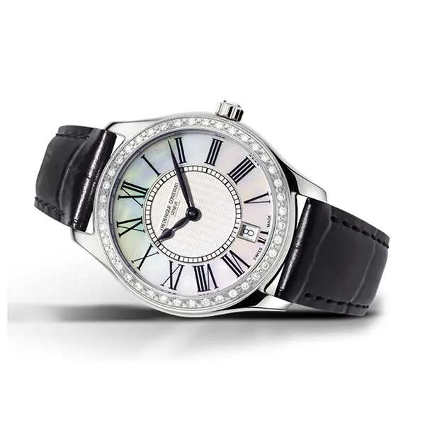 Đồng Hồ Nữ Frederique Constant Classics Quartz Ladies FC-220MPW3BD26 Màu Đen Trắng