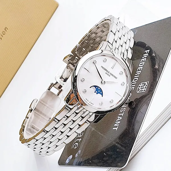 Đồng Hồ Nữ Frederique Constant FC-206MPWD1S6B Slimline Diamond Màu Bạc