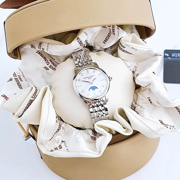 Đồng Hồ Nữ Frederique Constant FC-206MPWD1S6B Slimline Diamond Màu Bạc