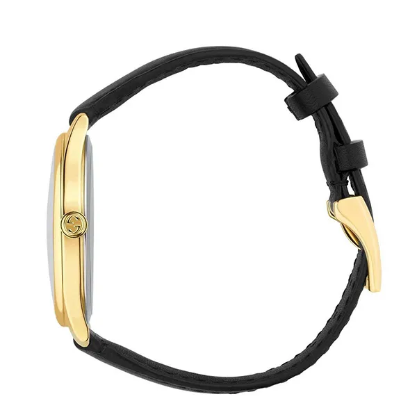 Đồng Hồ Nữ Gucci G-Timeless Mother of Pearl Dial Black Leather Watch YA1264044 Màu Đen