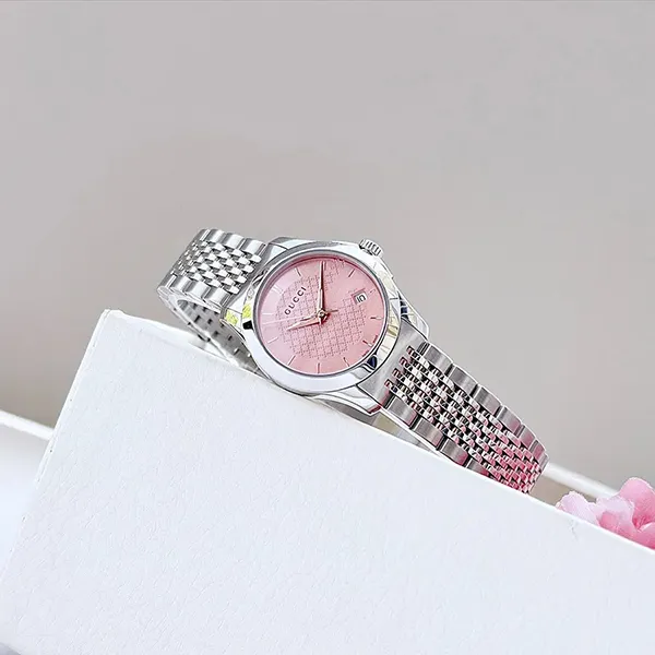 Đồng Hồ Nữ Gucci G-Timeless Pink Watch 27mm YA126566 Màu Bạc Hồng