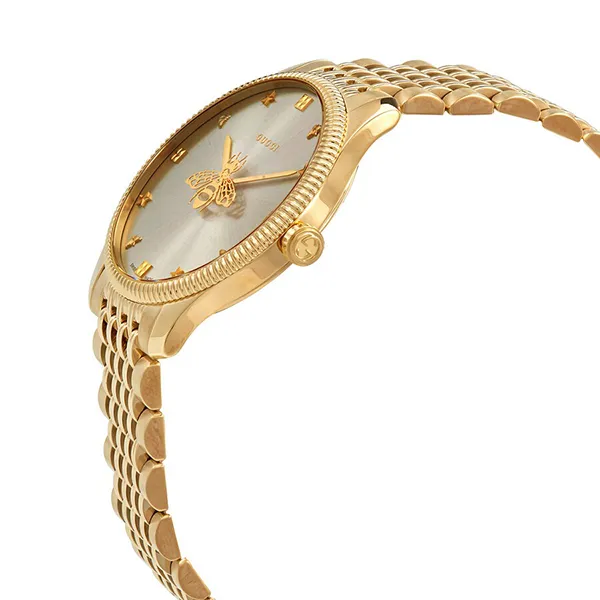 Đồng Hồ Nữ Gucci G-Timeless Quartz Silver Dial Ladies Watch YA1264155 Màu Vàng Gold