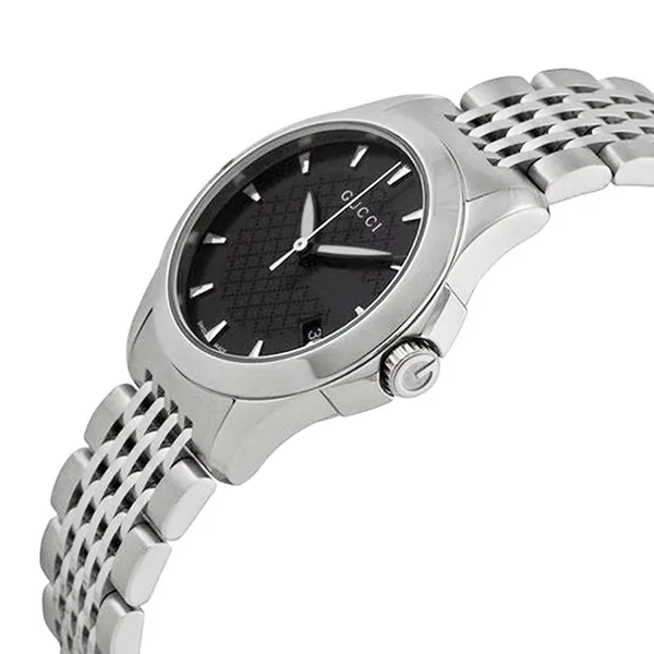 Đồng Hồ Nữ Gucci G Timeless Ladies Watch YA126502 Màu Bạc Đen