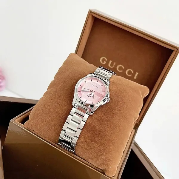 Đồng Hồ Nữ Gucci G-Timeless YA1265047 Màu Bạc Hồng