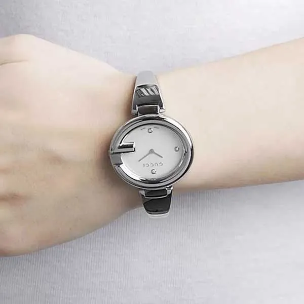 Đồng Hồ Nữ Gucci Guccissima Women's Swiss Diamond Watch 36mm Màu Bạc