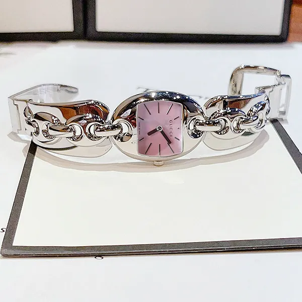 Đồng Hồ Nữ Gucci Marina Chain Watch YA121302 Màu Bạc/Tím