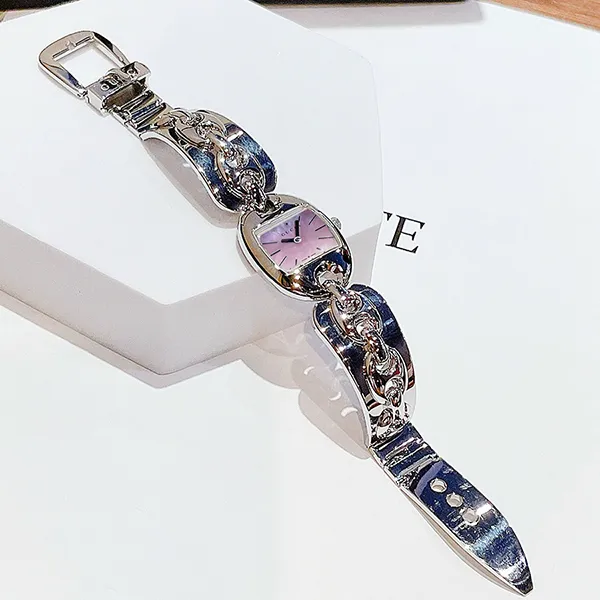 Đồng Hồ Nữ Gucci Marina Chain Watch YA121302 Màu Bạc/Tím