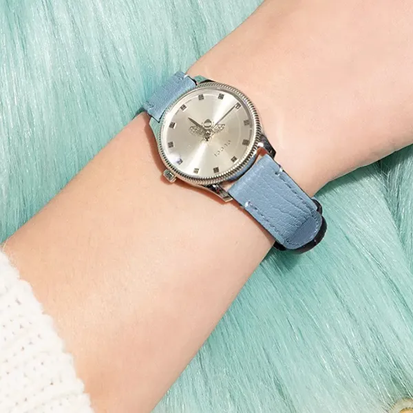 Đồng Hồ Nữ Gucci Quartz YA1265039 G-Timeless 29mm Màu Xanh Bạc