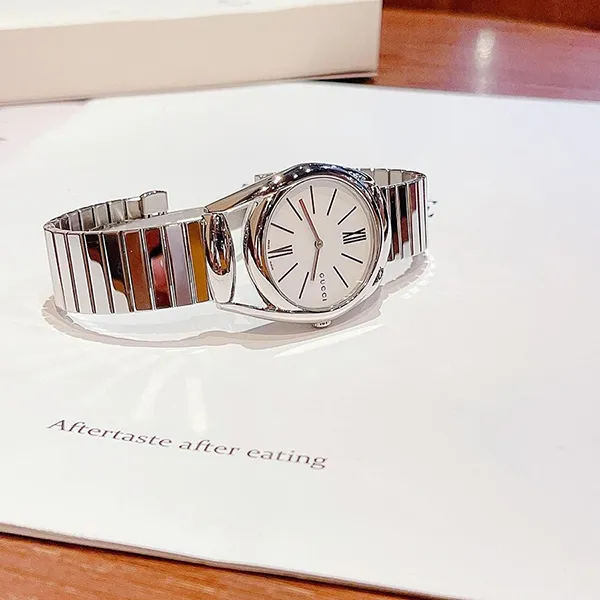 Đồng Hồ Nữ Gucci Quartz YA129505 U-Play 29mm Màu Bạc Trắng