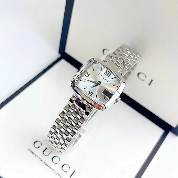 Đồng Hồ Nữ Gucci Small Silver Dial Stainless Steel YA125517 23x24mm Màu Bạc - Đồng hồ - Vua Hàng Hiệu