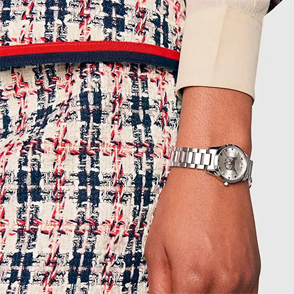 Đồng Hồ Nữ Gucci Women's G-Timeless Watch YA126595 Màu Bạc