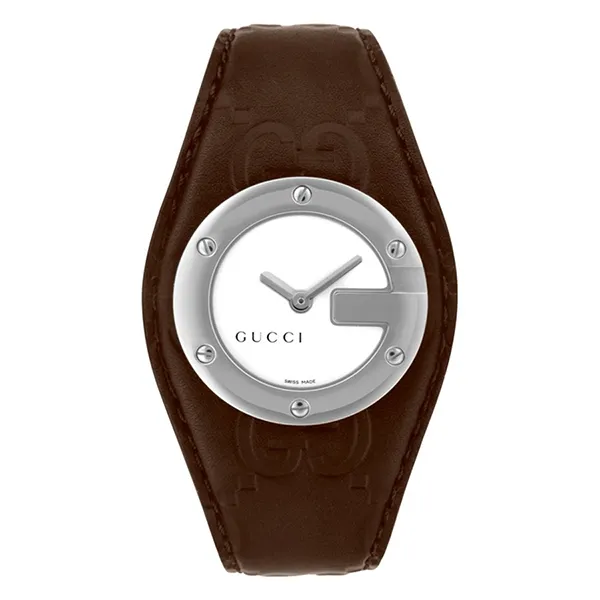 Đồng Hồ Nữ Gucci Women's YA104539 104 Collection Bandeau Brown Leather Watch Màu Nâu - Đồng hồ - Vua Hàng Hiệu