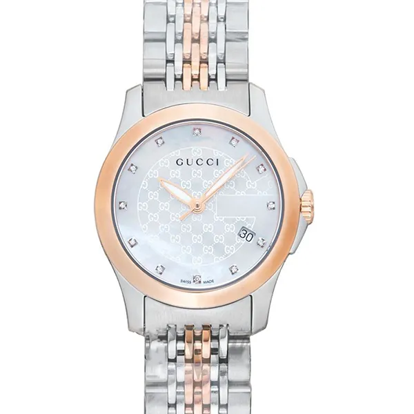 Đồng Hồ Nữ Gucci YA126539 G Timeless Màu Bạc - Vàng Hồng