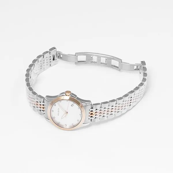 Đồng Hồ Nữ Gucci YA126539 G Timeless Màu Bạc - Vàng Hồng