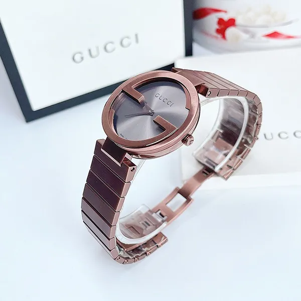 Đồng Hồ Nữ Gucci YA133317 Interlocking G Brown Dial Brown Màu Nâu - Đồng hồ - Vua Hàng Hiệu