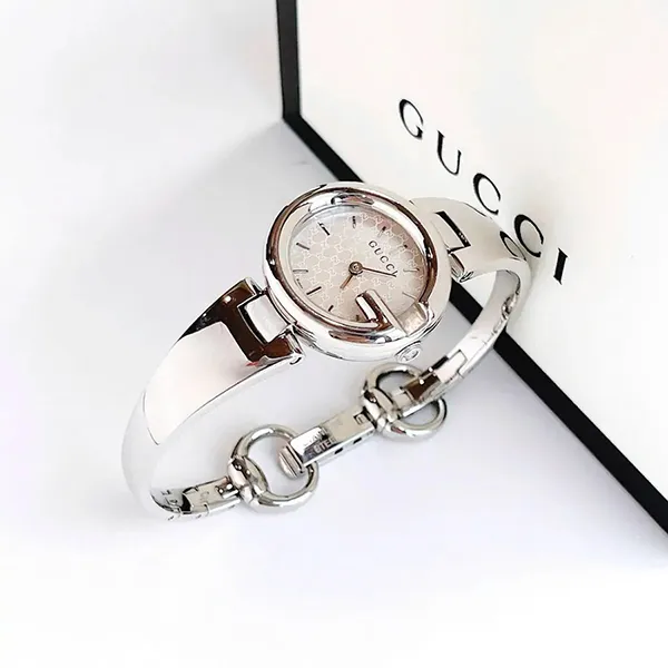 Đồng Hồ Nữ Gucci YA134510 Shima Pink Pearl Dial Watch Màu Bạc