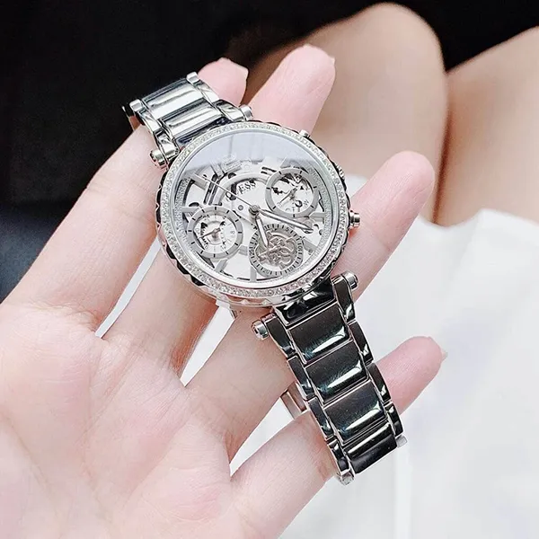 Đồng Hồ Nữ Guess GW0403L1 37mm Màu Bạc