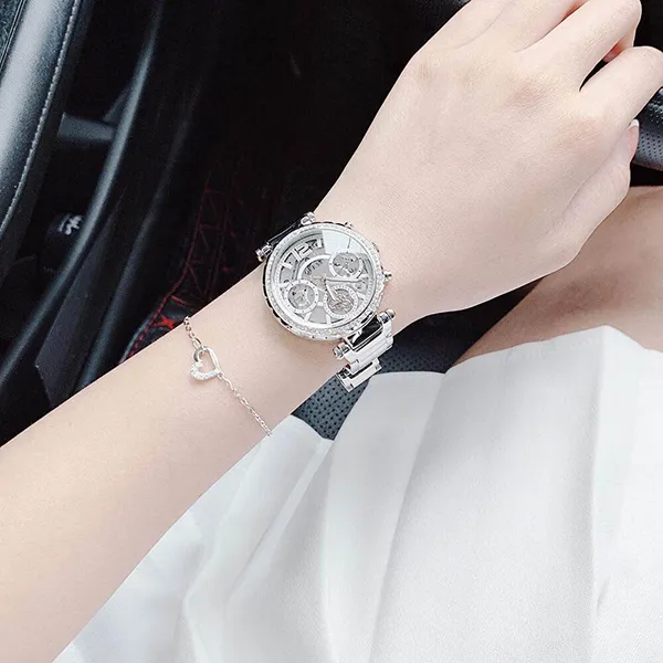 Đồng Hồ Nữ Guess GW0403L1 37mm Màu Bạc