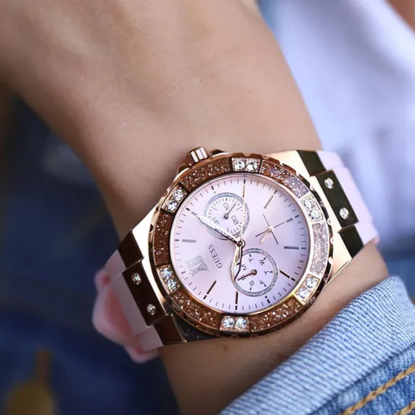 Đồng Hồ Nữ Guess Limelight JLO Pink Watch 39mm W1053L3 Màu Hồng