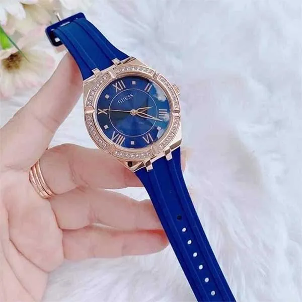 Đồng Hồ Nữ Guess Quartz Gold Tone GW0034L4 Màu Vàng - Xanh