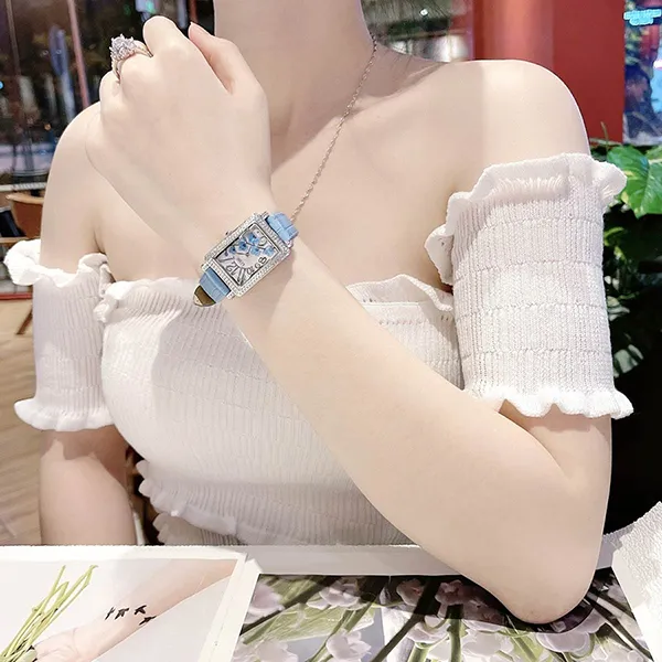 Đồng Hồ Nữ Kemil K&M KM2208 Màu Xanh Blue