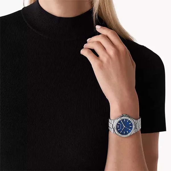 Đồng Hồ Michael Kors Lennox Pavé Blue Watch MK6990 Màu Xanh Bạc - Đồng hồ - Vua Hàng Hiệu