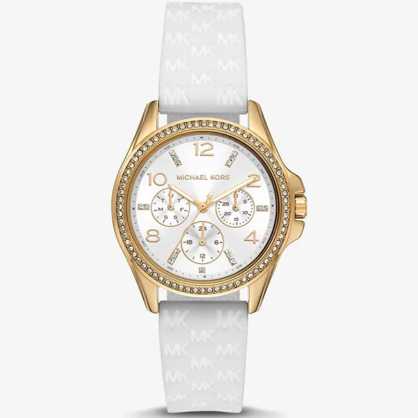 Đồng Hồ Nữ Michael Kors Mini Pilot Pavé Watch MK7372 Màu Trắng