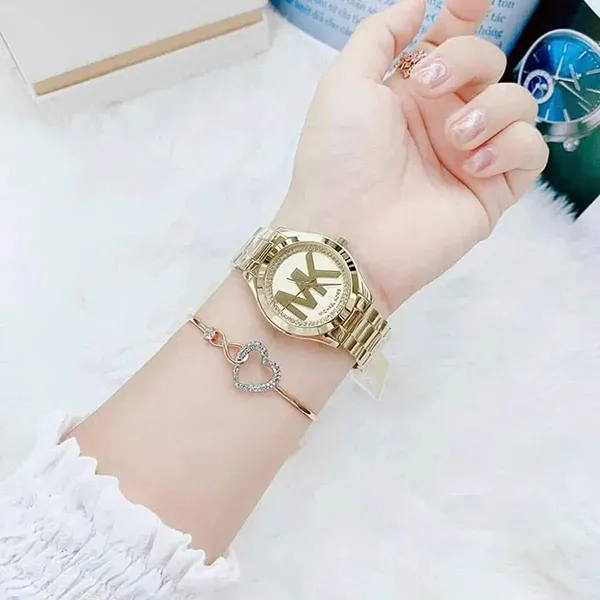 Đồng Hồ Nữ Michael Kors MK Gold Tone Quartz Watch MK3477 Màu Vàng Gold