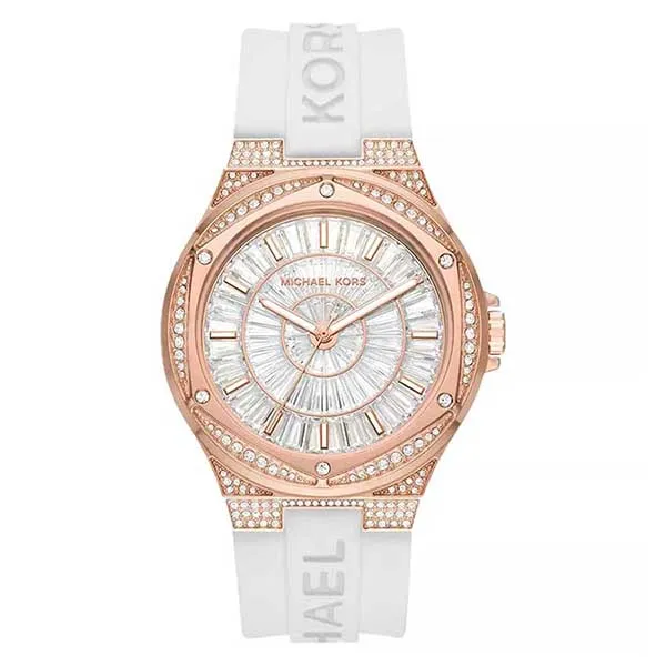 Đồng Hồ Nữ Michael Kors MK Lennox White Watch Màu Trắng - Vàng
