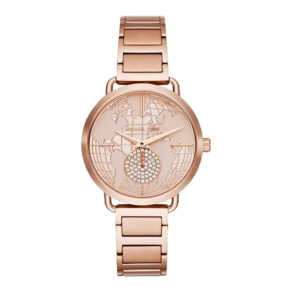 Đồng Hồ Nữ Michael Kors MK Portia Rose Gold-Tone Watch MK3828 Màu Vàng Hồng
