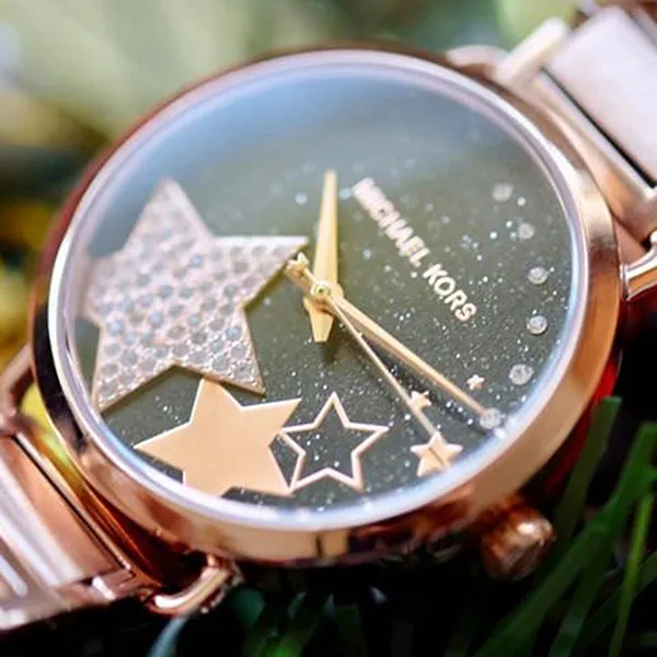 Đồng Hồ Nữ Michael Kors MK3795 Màu Đen/ Vàng Hồng