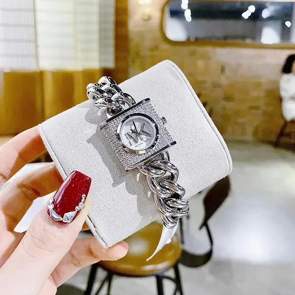 Đồng Hồ Nữ Michael Kors MK4718 Mặt Vuông Màu Bạc - Đồng hồ - Vua Hàng Hiệu