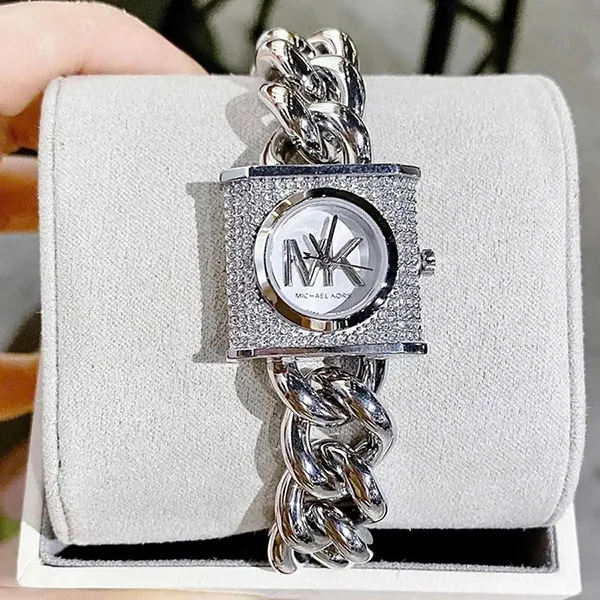 Đồng Hồ Nữ Michael Kors MK4718 Mặt Vuông Màu Bạc - Đồng hồ - Vua Hàng Hiệu