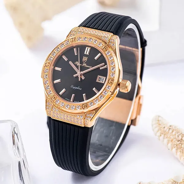 Đồng Hồ Nữ Olym Pianus Watch OP990-45DDLR-GL-D Màu Đen/Vàng Hồng - Đồng hồ - Vua Hàng Hiệu