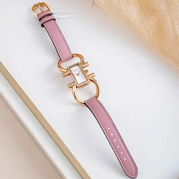 Đồng Hồ Nữ Salvatore Ferragamo Double Gancini Quartz SFDO00519 Màu Vàng Hồng