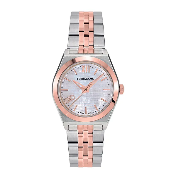 Đồng Hồ Nữ Salvatore Ferragamo Vega New Bracelet Watch SFKJ01124 Màu Bạc - Vàng Hồng - Đồng hồ - Vua Hàng Hiệu
