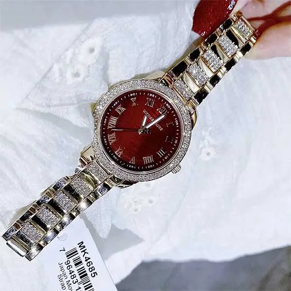 Đồng Hồ Nữ Michael Kors MK Quartz MK4685 Màu Vàng - Đỏ - Đồng hồ - Vua Hàng Hiệu